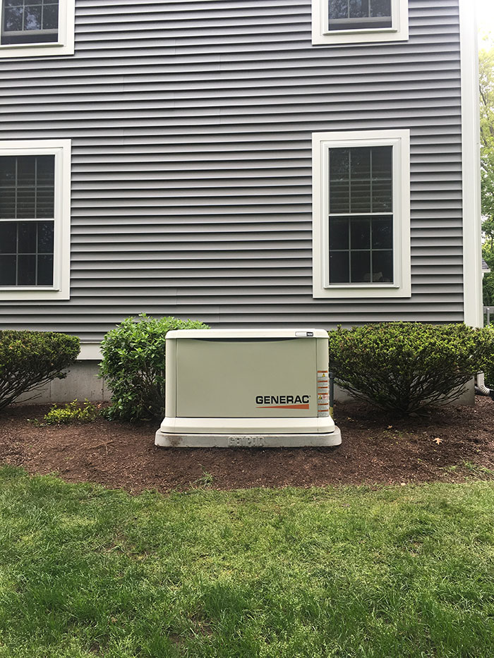 Generac Generator installation on North Road, Longmeadow